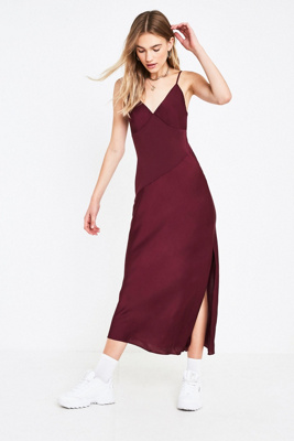 urban outfitters red slip dress