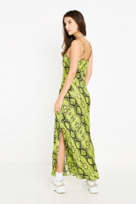 lime green snakeskin dress