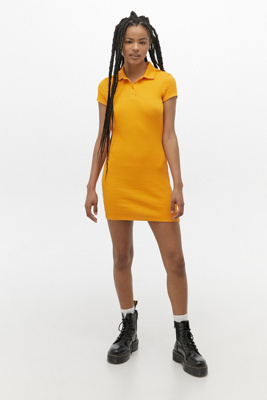 ribbed polo dress
