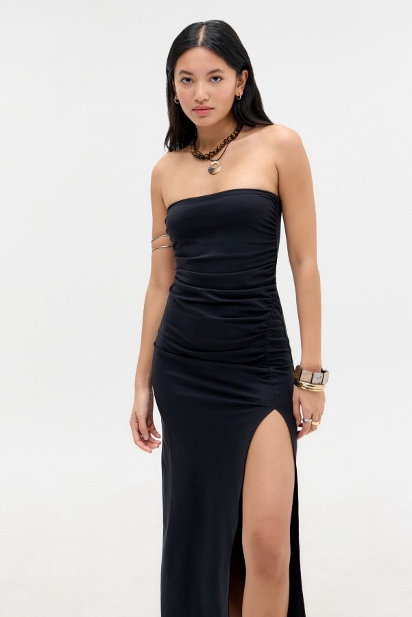 Slide View: 2: Silence + Noise Milo Ruched Bandeau Midi Dress