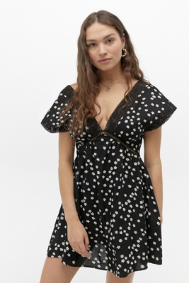 urban outfitters black and white dress