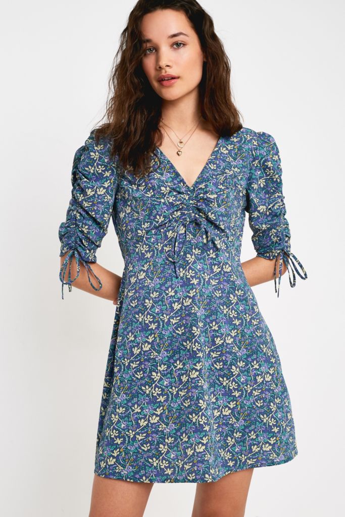 UO Sylvia Floral Mini Dress | Urban Outfitters UK
