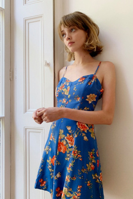 urban outfitters blue floral dress