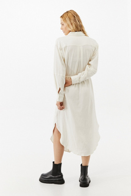 linen button down shirt dress