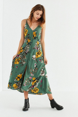 urban outfitters button down midi dress