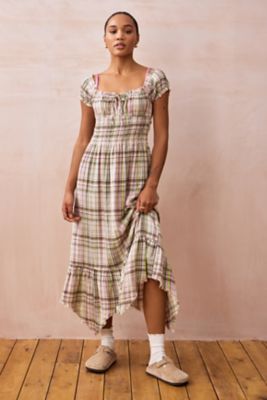 Kimchi Blue Suki Checked Midi Dress