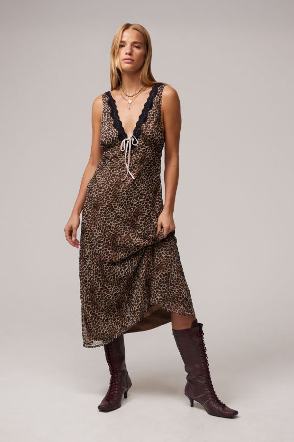 Vista de diapositivas: 3: Vestido Midi Estampado de Leopardo Kirsten Light Before Dark