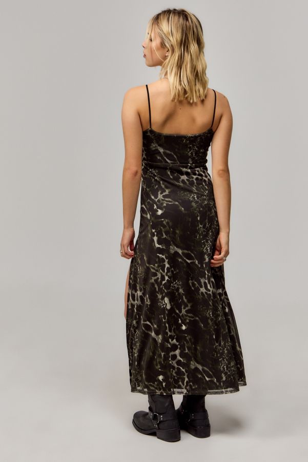 Slide View: 3: UO Leopard Camo Mesh Maxi Dress