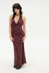 Thumbnail View 4: UO Floral Halterneck Mesh Maxi Dress