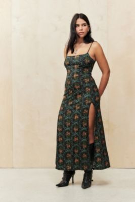 Robe longue UO à encolure carrée et imprimé floral