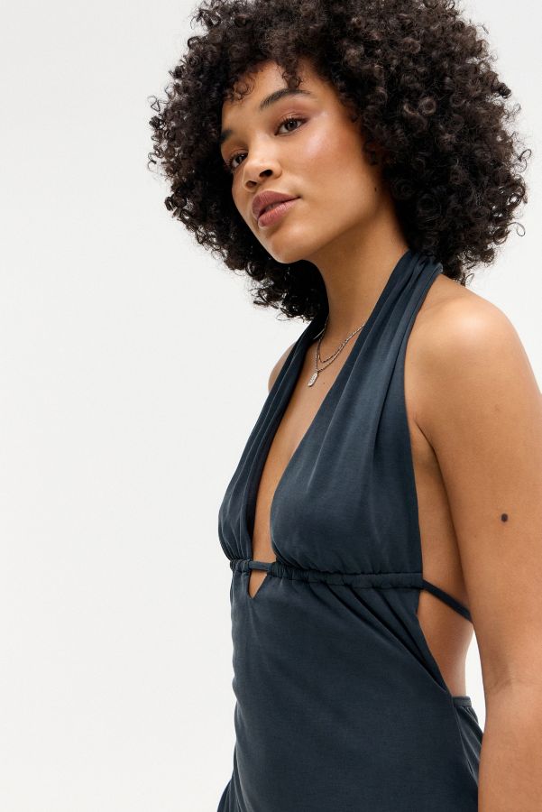 Slide View: 3: Silence + Noise Fauna Cupro Backless Mini Dress