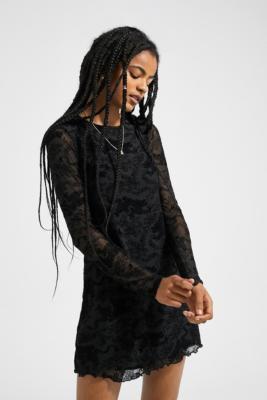 urban outfitters black motif dress
