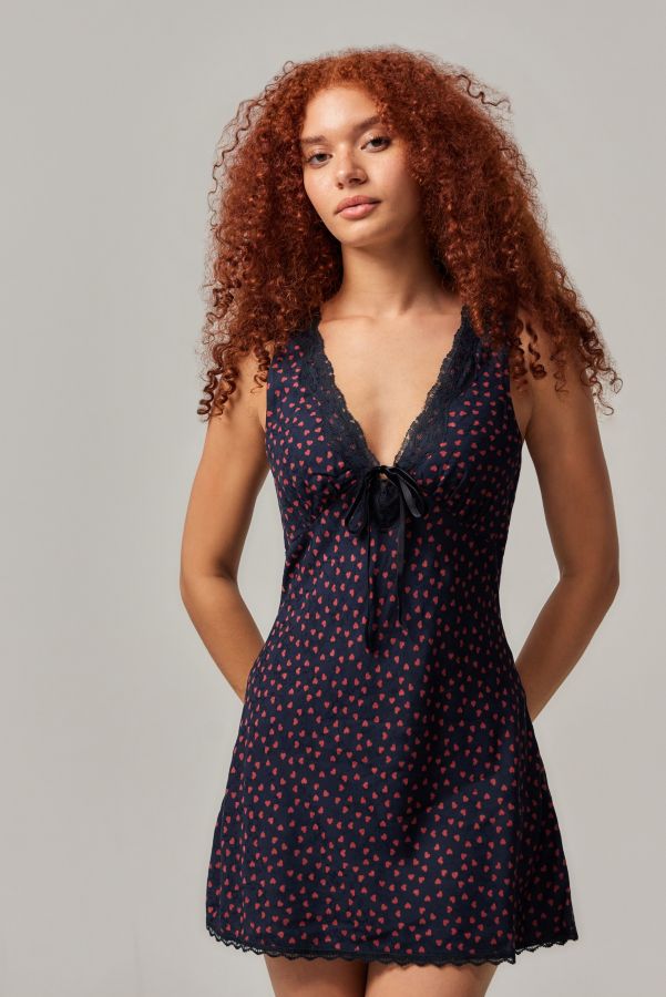 Slide View: 1: Light Before Dark Kirsten Heart Mini Dress