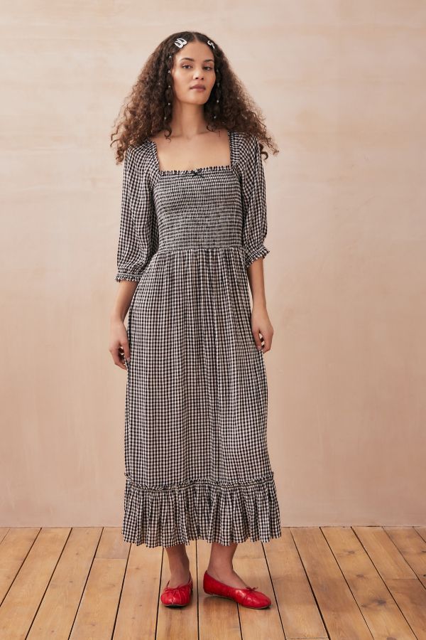 Vista diapositiva: 1: Kimchi Blue Lucia Gingham Midi Dress