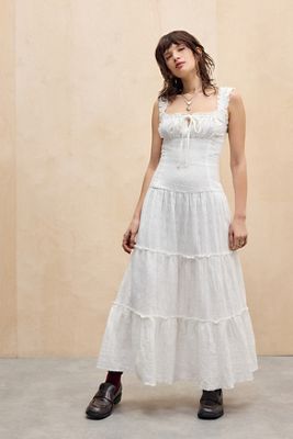 Kimchi Blue Saphir Broderie Maxikleid