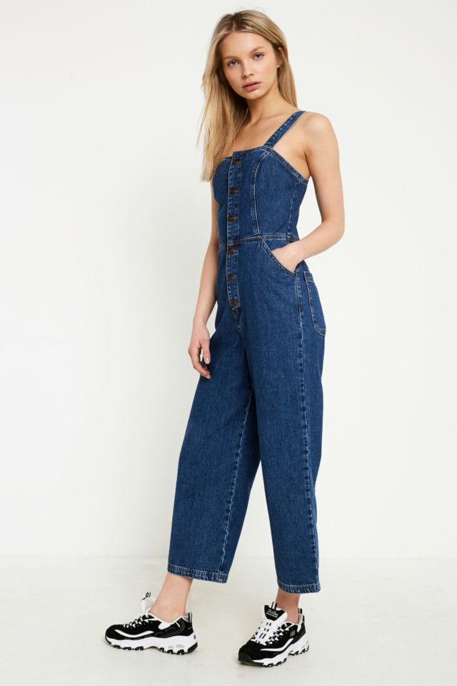 Bdg Denim Wide Leg Jumpsuit Urban Outfitters Uk 