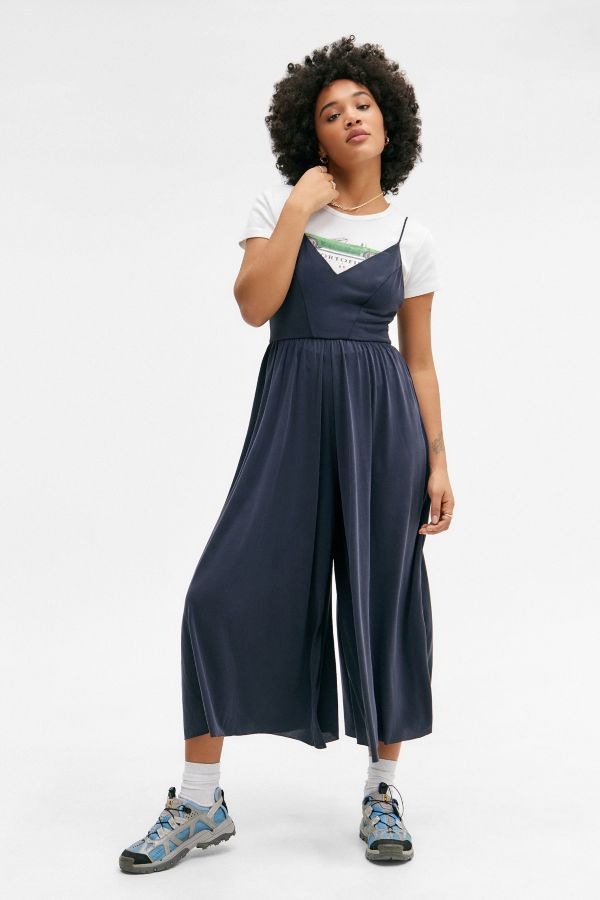 Slide View: 1: UO Molly Cupro Jumpsuit