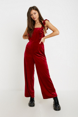 urban outfitters velvet jumpsuit