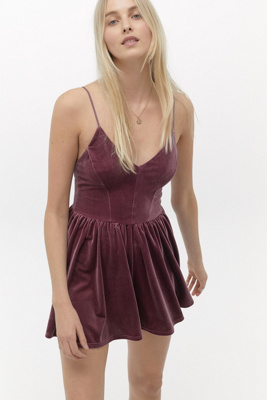 uo vanessa cupro playsuit
