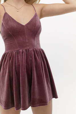 uo vanessa cupro playsuit