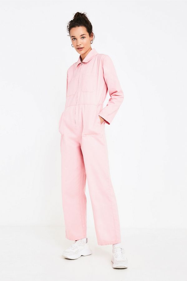 Slide View: 5: UO Rosie Pink Utility Jumpsuit