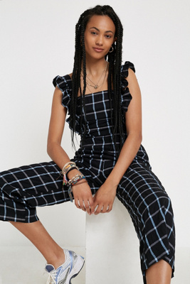 emerson gingham ruffle jumpsuit