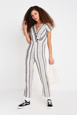 urban outfitters striped jumpsuit