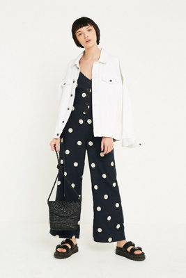 urban outfitters navy jumpsuit