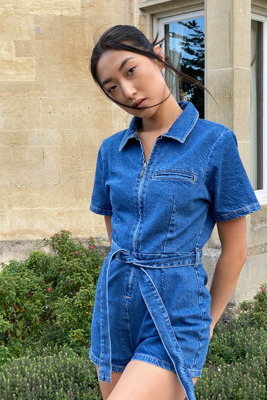 urban outfitters denim playsuit