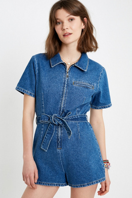 urban outfitters denim playsuit