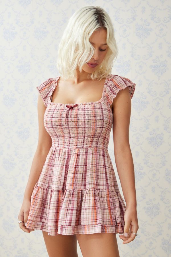 Slide View: 1: Kimchi Blue Rae Check Playsuit