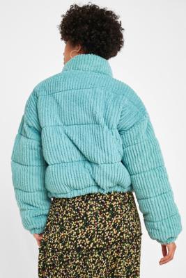 urban outfitters fluffy corduroy puffer jacket