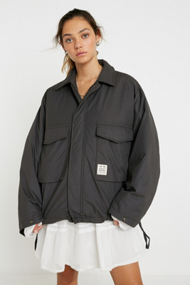 uo rene padded black utility jacket