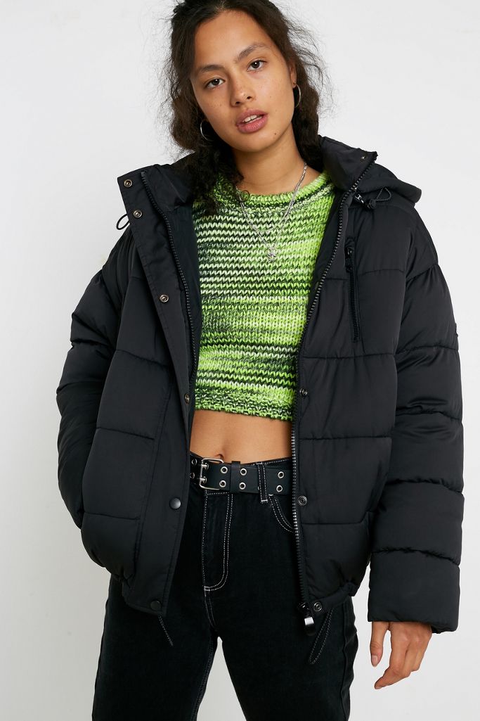 iets frans... Lange Steppjacke mit Kapuze Urban Outfitters DE