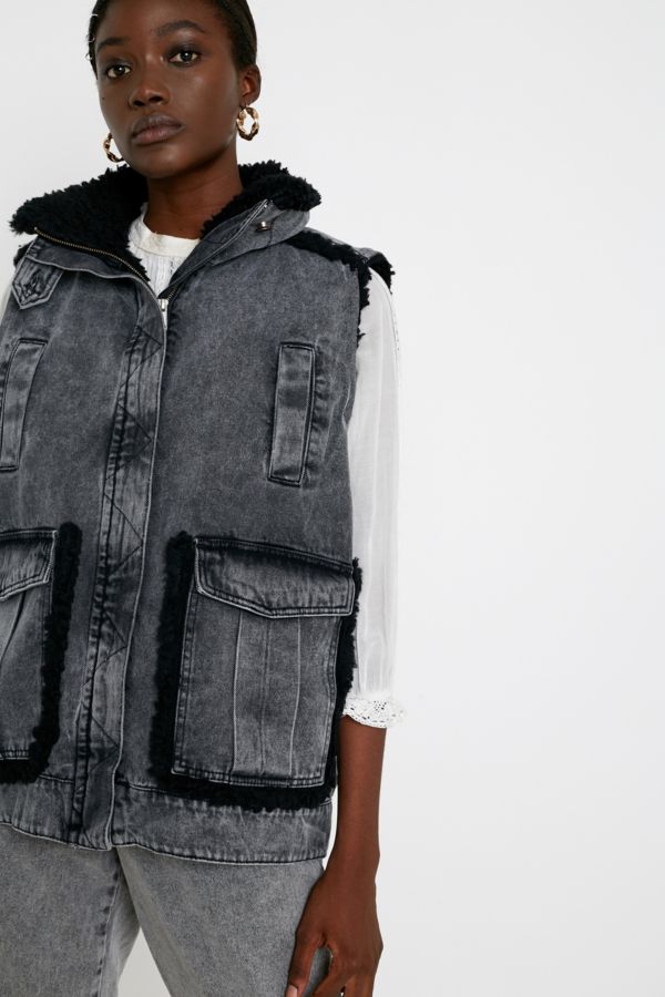 BDG Denim & Borg Gilet | Urban Outfitters UK