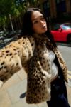 Thumbnail View 1: Silence + Noise Leopard Print Faux Fur Coat 