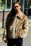 Thumbnail View 4: Silence + Noise Leopard Print Faux Fur Coat 