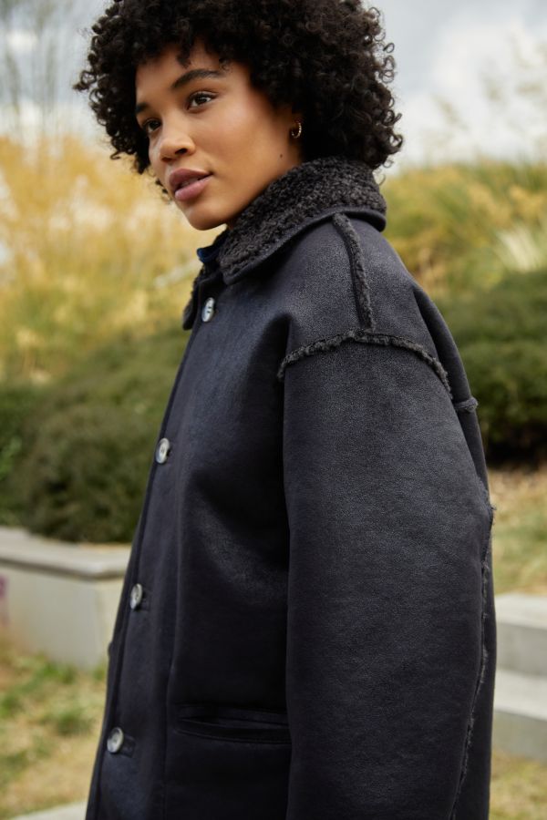 Slide View: 5: BDG Borg Reversible Coat