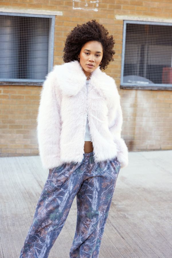 Slide View: 1: Kimchi Blue White Faux Fur Coat