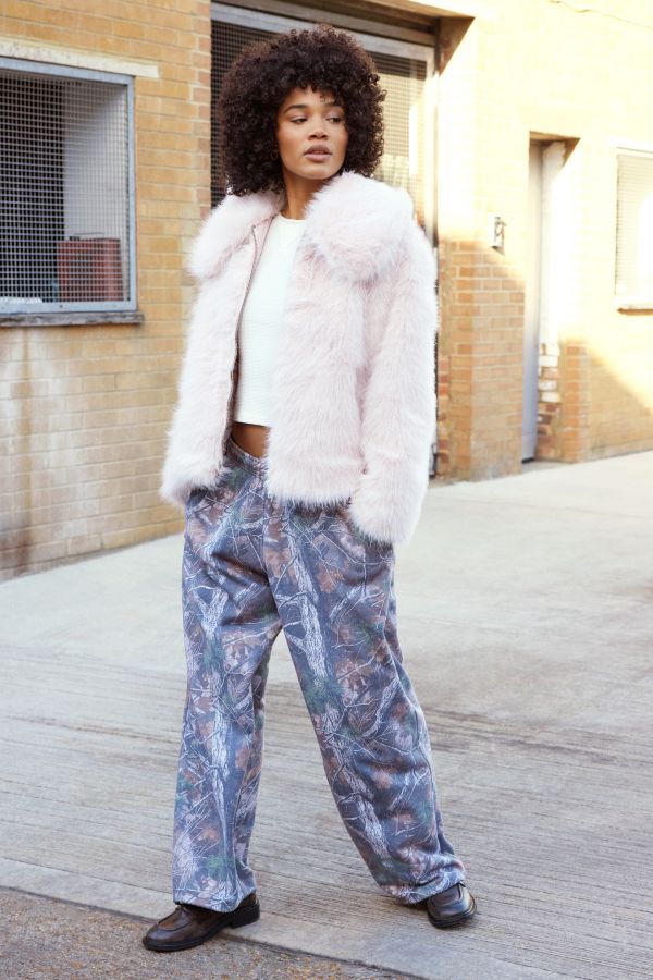 Slide View: 2: Kimchi Blue White Faux Fur Coat