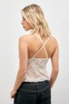 Thumbnail View 3: Out From Under Tie-Front Printed Lace Cami