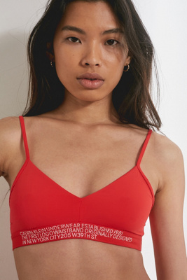 calvin klein red triangle bralette