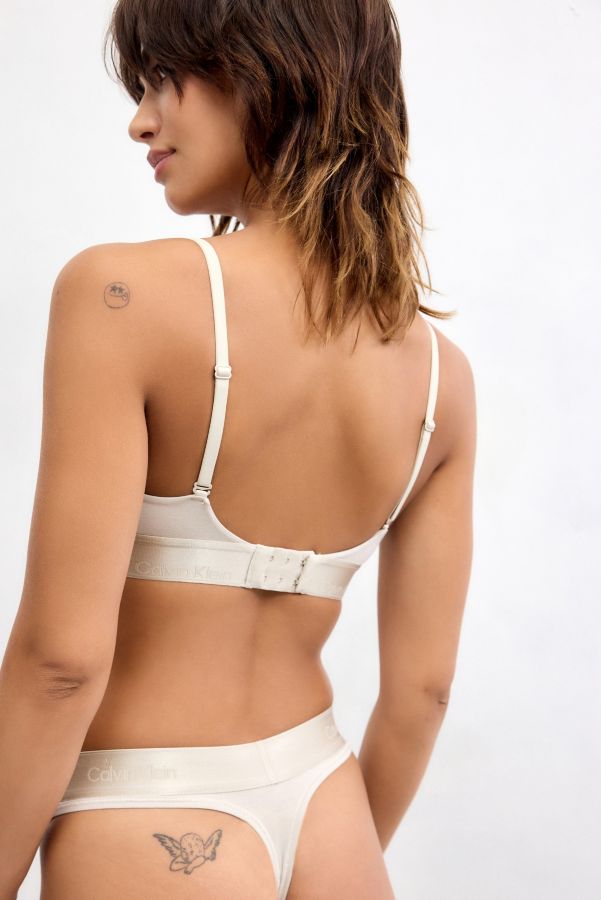 Vista diapositiva: 3: Calvin Klein Triangolo Bralette Foderato in Cotone Moderno