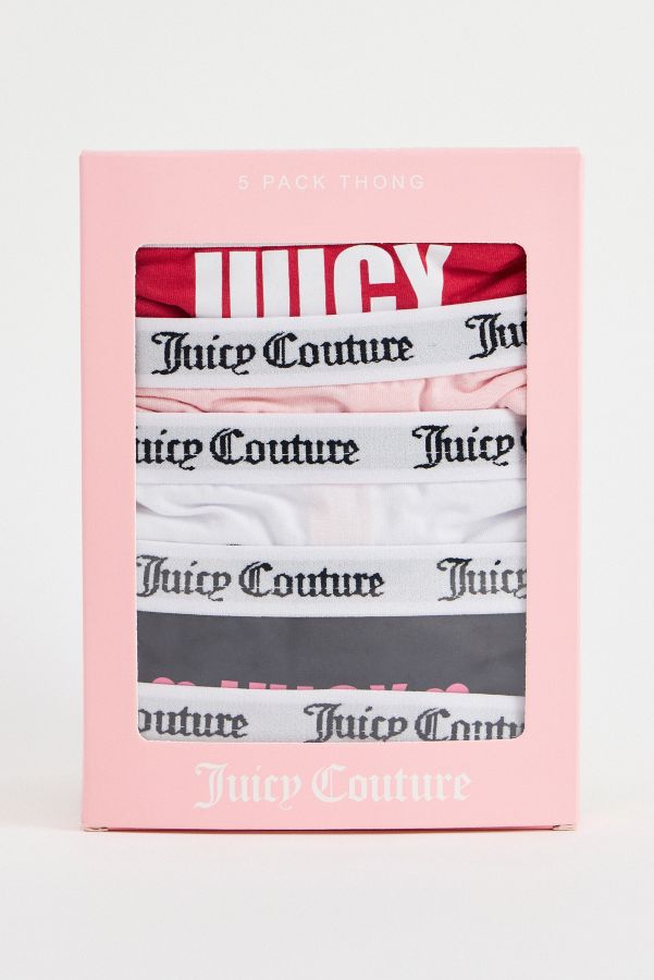 Slide View: 2: Juicy Couture Dana Slogan Tangas 5er-Pack