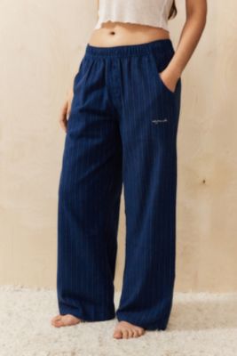 Out From Under Pinstripe Straight-Leg Joggers