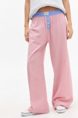 BDG Red Contrast Stripe Pyjama Trousers