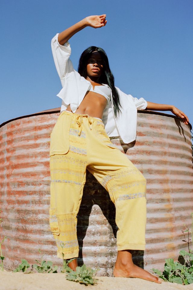 Out From Under Sahara Gauze Patchwork Joggers Urban Outfitters UK