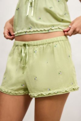 Out From Under Salbei Blumenmuster Shorts