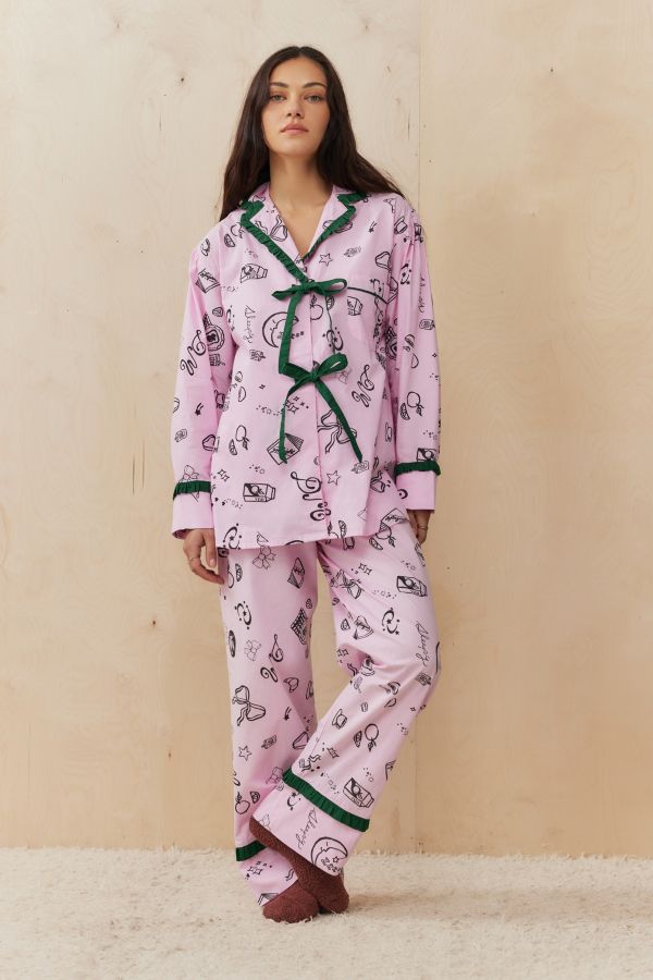 Slide View: 1: Damson Madder Antonella Rosa Pyjama Set