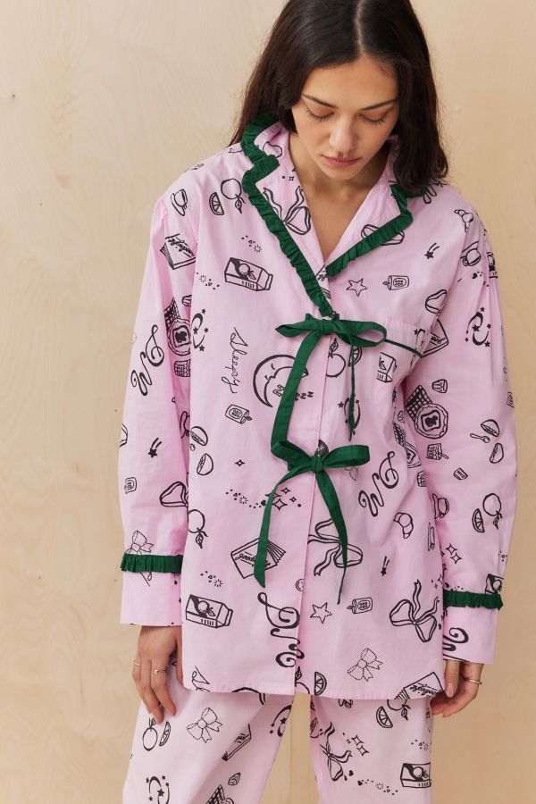 Slide View: 3: Damson Madder Antonella Rosa Pyjama Set